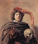 Frans Hals Young Man holding a Skull Spain oil painting artist